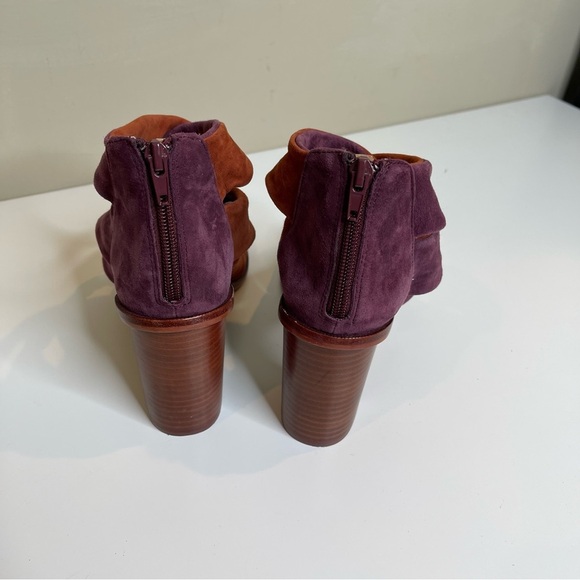 MADE red strappy block heel sandal shoes - Picture 4 of 8